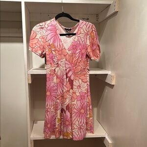 1960s psychedelic retro inspired mini dress